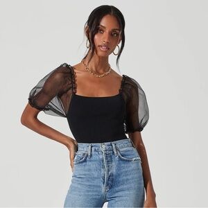 Astr Black Darling body suit